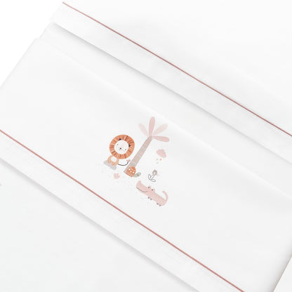 Tríptico cuna 100% algodón León Palmera + chupetero de Interbaby