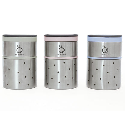 Termo Papillero para sólidos bebé Olmitos - 2 compartimentos de acero inox