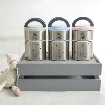 Termo Papillero para sólidos bebé Olmitos - 2 compartimentos de acero inox