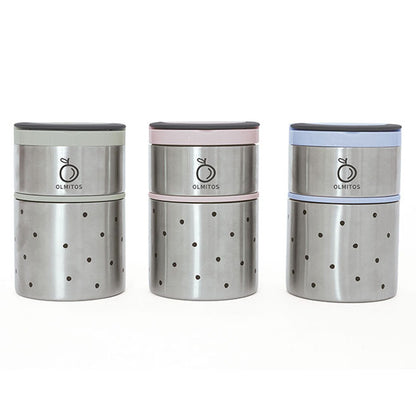 Termo Papillero para sólidos bebé Olmitos - 2 compartimentos de acero inox
