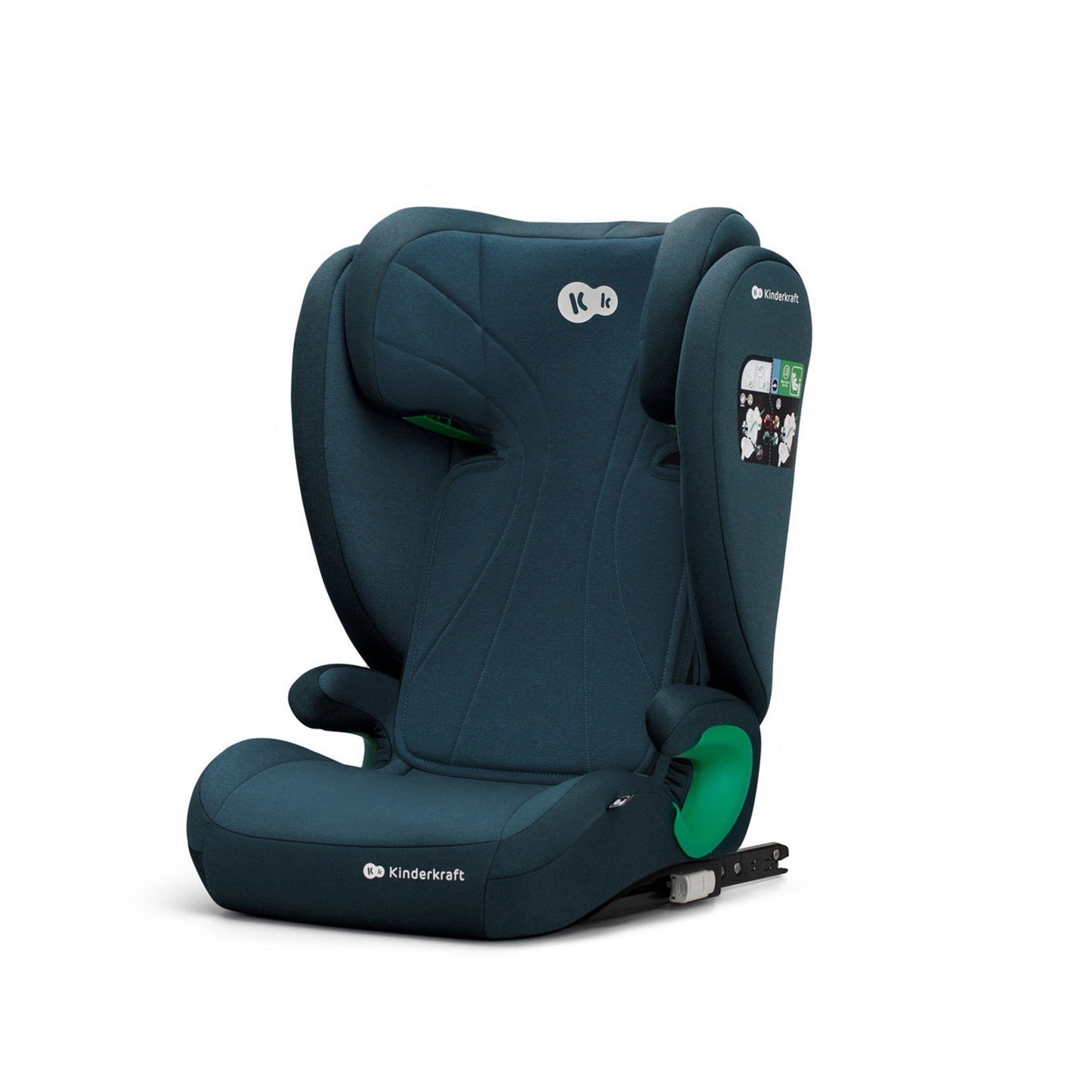 Silla de Auto JUNIOR FIX 2 de Kinderkraft - Universal con Isofix, I-SIZE para bebés y niños, Grupo 2/3, de 15 a 36 kg, Azul…