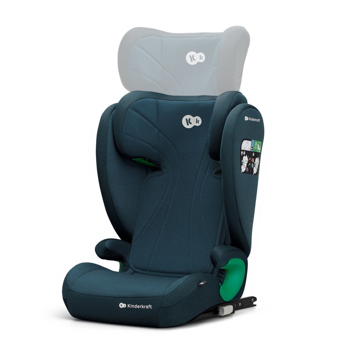 Silla de Auto JUNIOR FIX 2 de Kinderkraft - Universal con Isofix, I-SIZE para bebés y niños, Grupo 2/3, de 15 a 36 kg, Azul…