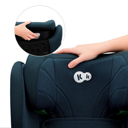 Silla de Auto JUNIOR FIX 2 de Kinderkraft - Universal con Isofix, I-SIZE para bebés y niños, Grupo 2/3, de 15 a 36 kg, Azul…