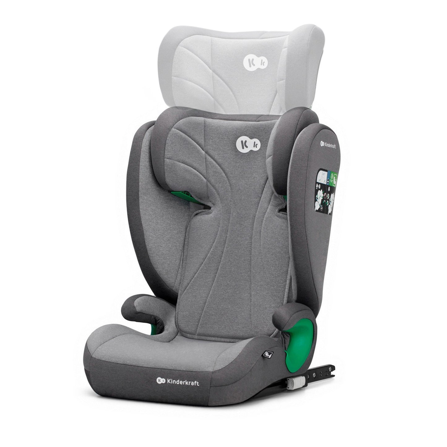 Silla de Auto JUNIOR FIX 2 de Kinderkraft - Universal con Isofix, I-SIZE para bebés y niños, Grupo 2/3, de 15 a 36 kg, Azul…