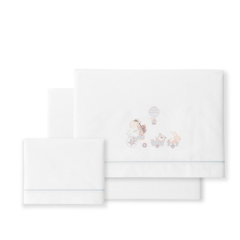 Tríptico cuna 100% algodón Jirafa + chupetero de Interbaby