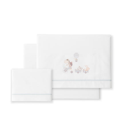 Tríptico cuna 100% algodón Jirafa + chupetero de Interbaby