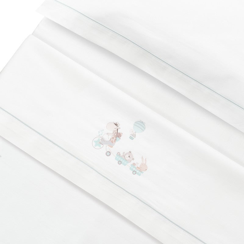 Tríptico cuna 100% algodón Jirafa + chupetero de Interbaby