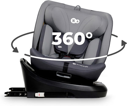 Kinderkraft I-GROW Silla de auto bebé/niño, I-SIZE 40-150, Isofix, Ajustable Grupo 0+/1/2/3, 0-36 kg