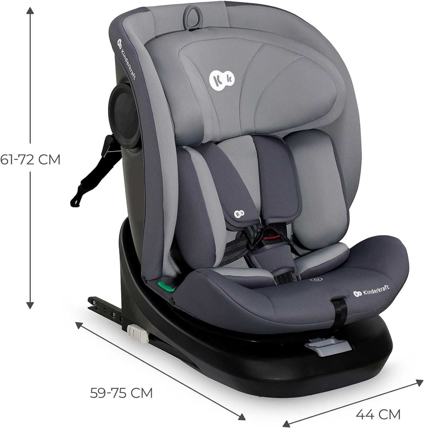 Kinderkraft I-GROW Silla de auto bebé/niño, I-SIZE 40-150, Isofix, Ajustable Grupo 0+/1/2/3, 0-36 kg