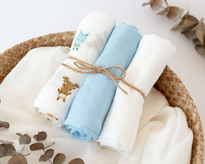 Pack 3 Gasitas 70x70cm de Bambú Kiokids