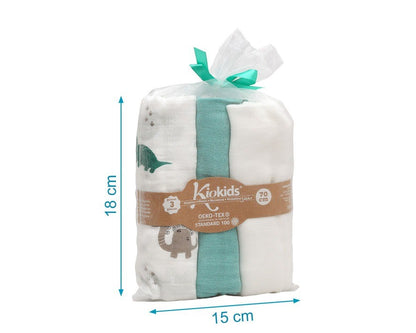 Pack 3 Gasitas 70x70cm de Bambú Kiokids