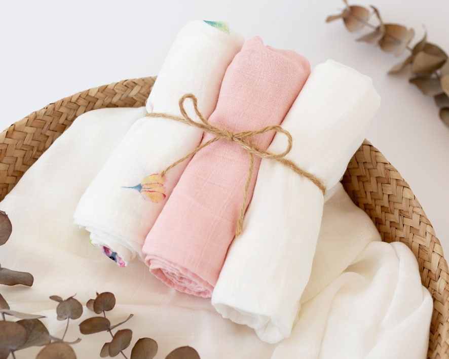 Pack 3 Gasitas 70x70cm de Bambú Kiokids
