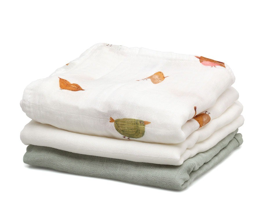 Pack 3 Gasitas 70x70cm de Bambú Kiokids