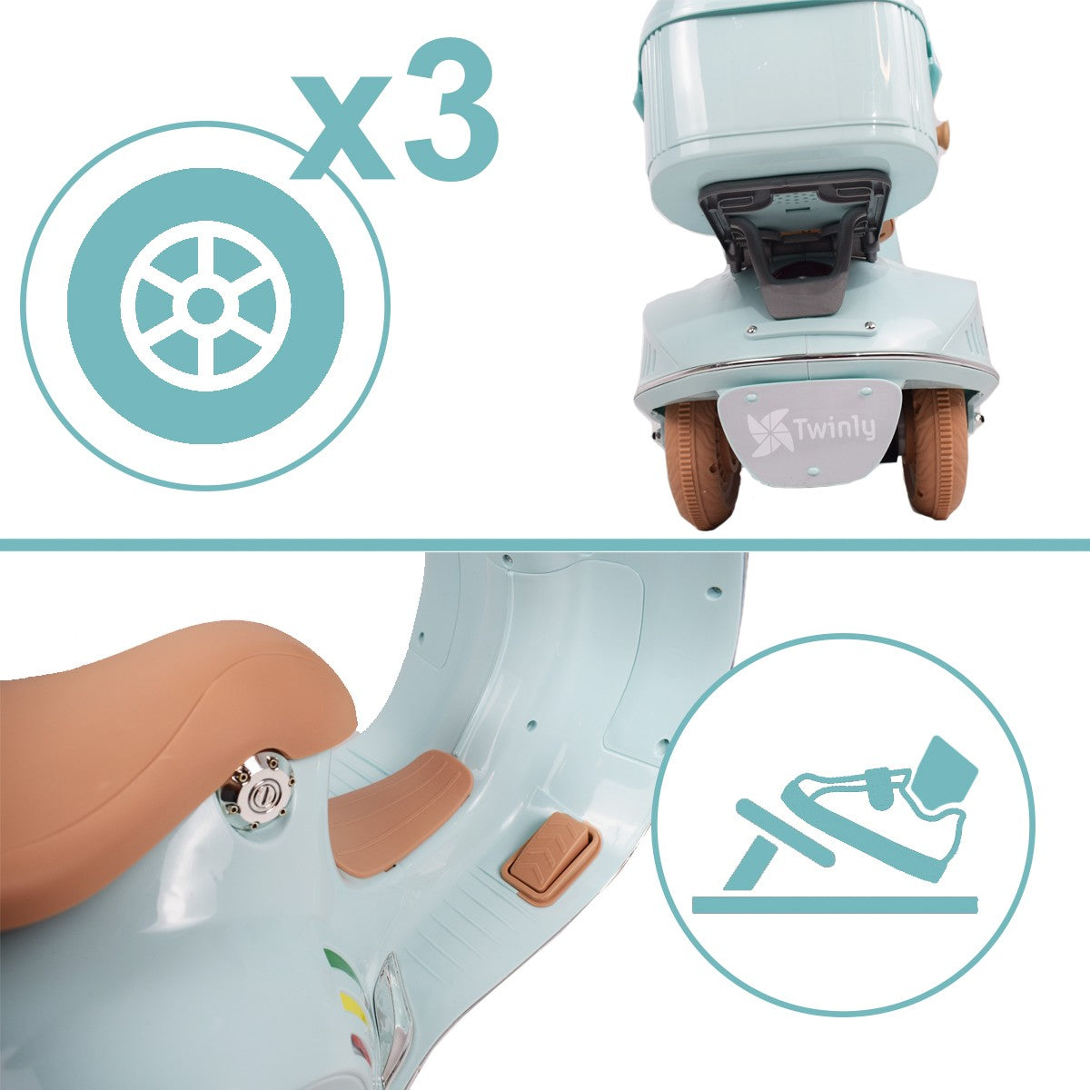 Moto Eléctrica para niños SCOOTLY de Twinly