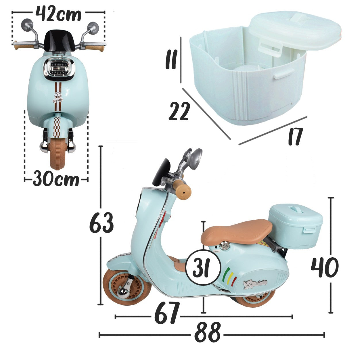 Moto Eléctrica para niños SCOOTLY de Twinly