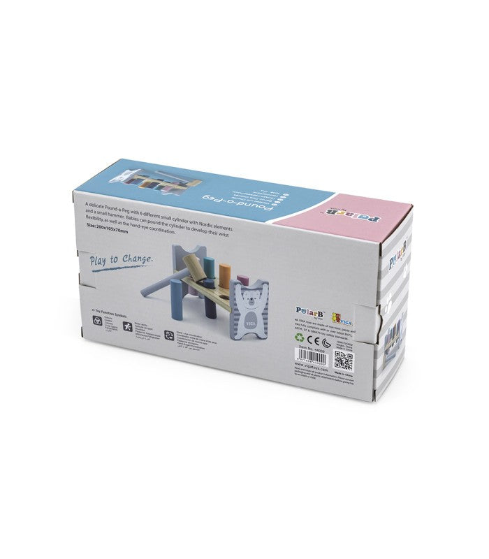 Juguete Banco Pica Colores con Martillo de Madera PolarB