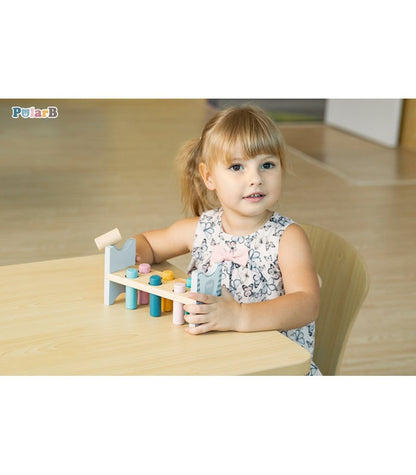 Juguete Banco Pica Colores con Martillo de Madera PolarB