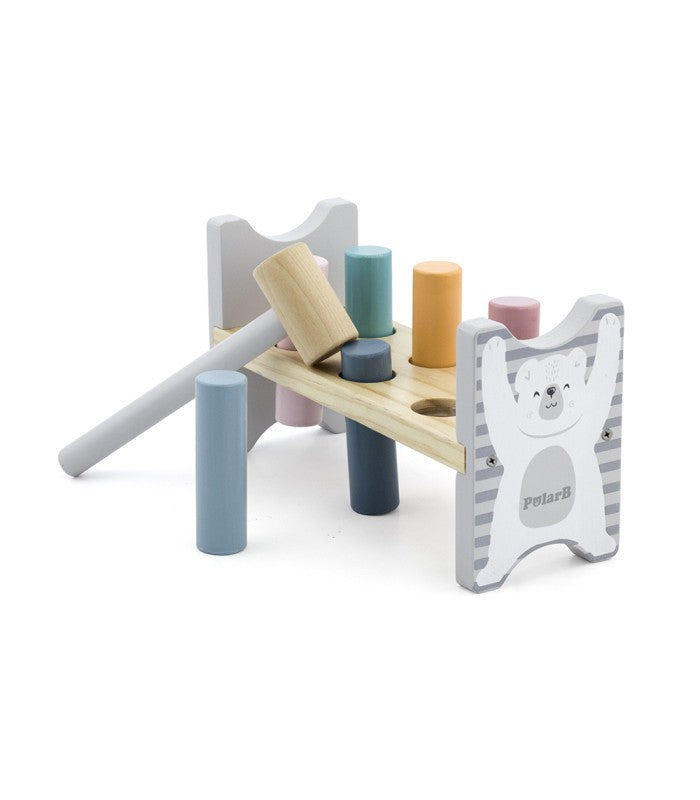 Juguete Banco Pica Colores con Martillo de Madera PolarB