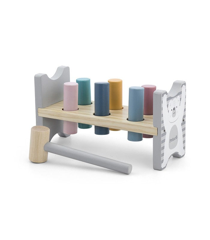 Juguete Banco Pica Colores con Martillo de Madera PolarB