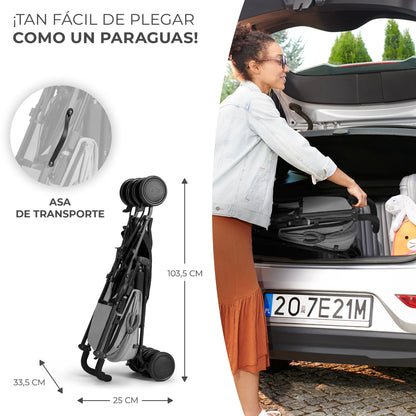 Kinderkraft Silla de Paseo SIESTA, Carrito paraguas, Posición tumbada, Plegable, hasta 22 kg