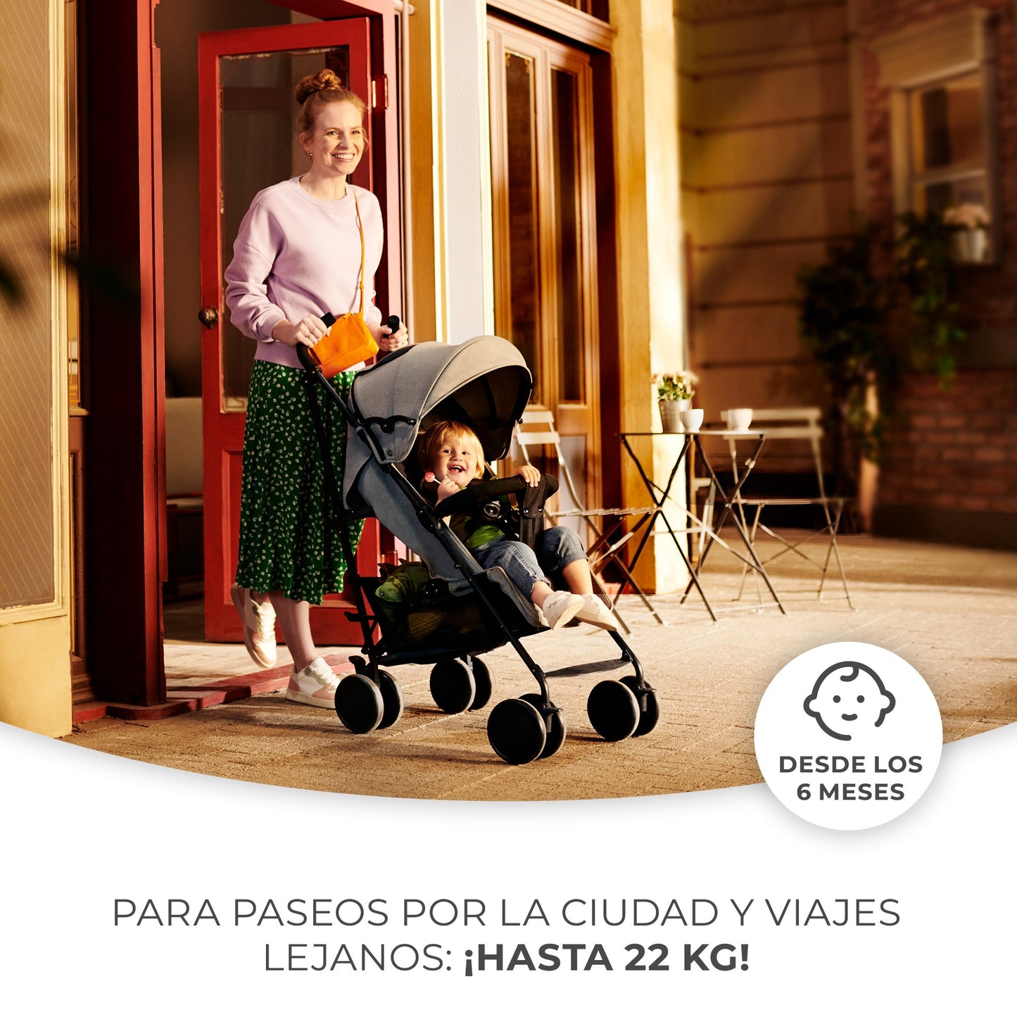Kinderkraft Silla de Paseo SIESTA, Carrito paraguas, Posición tumbada, Plegable, hasta 22 kg