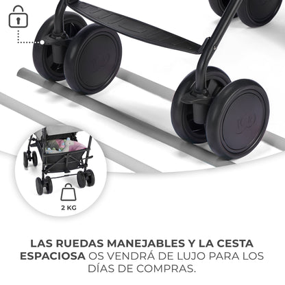 Kinderkraft Silla de Paseo SIESTA, Carrito paraguas, Posición tumbada, Plegable, hasta 22 kg