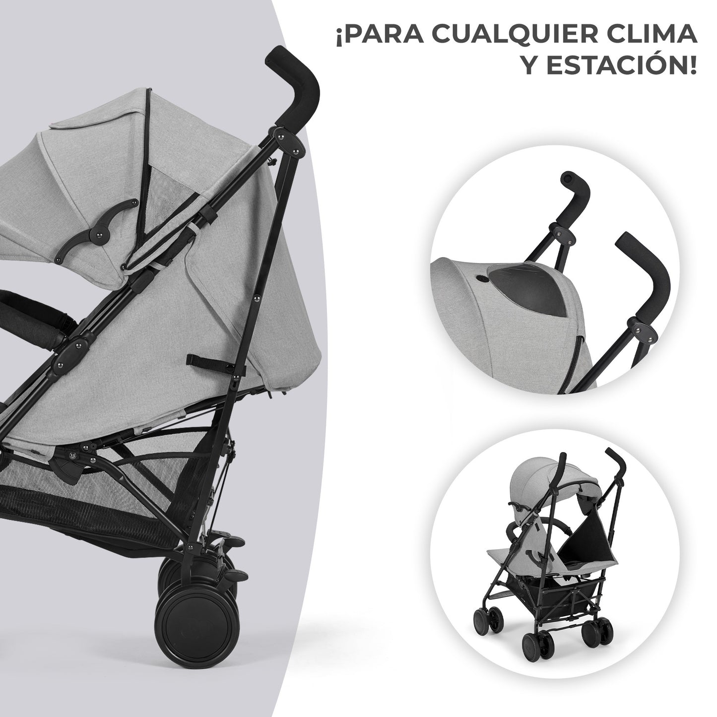 Kinderkraft Silla de Paseo SIESTA, Carrito paraguas, Posición tumbada, Plegable, hasta 22 kg