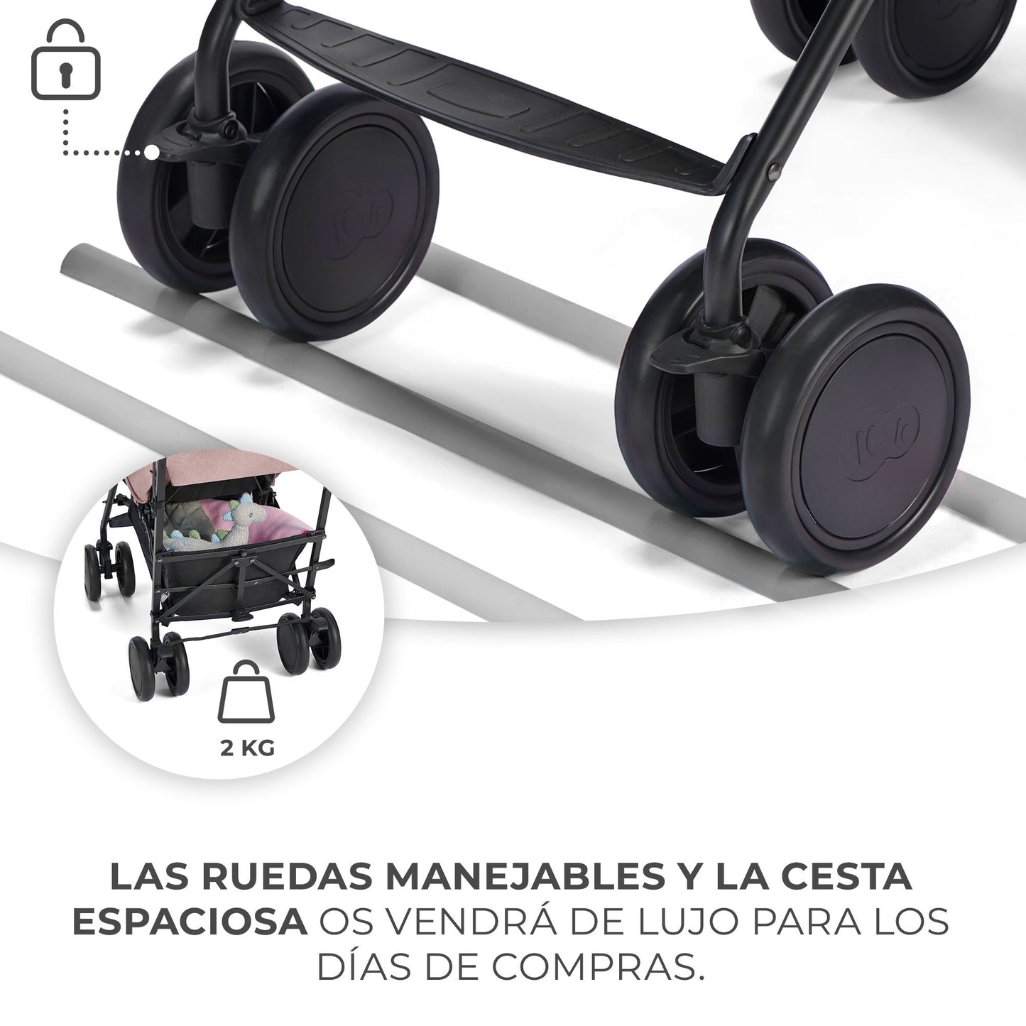 Kinderkraft Silla de Paseo SIESTA, Carrito paraguas, Posición tumbada, Plegable, hasta 22 kg