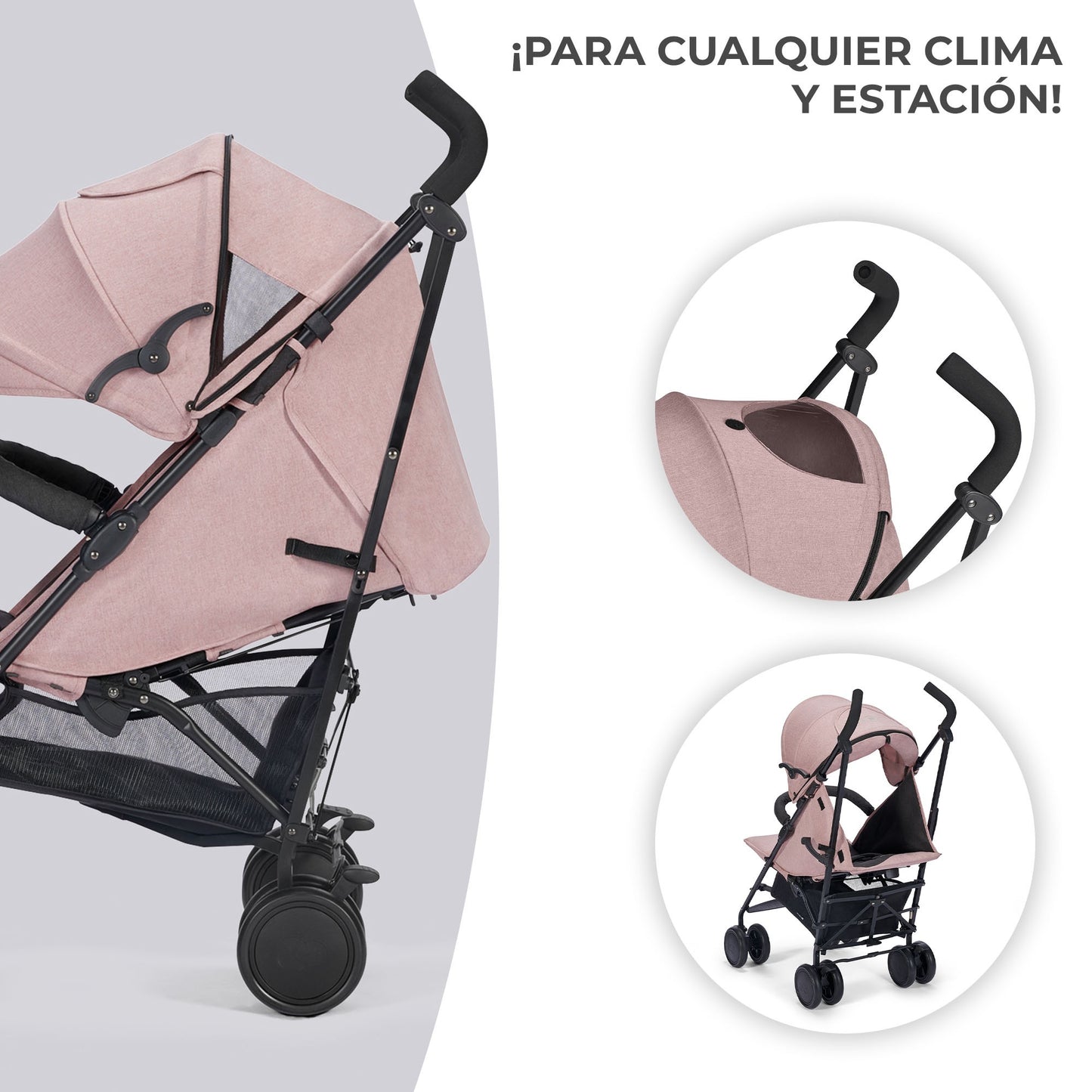 Kinderkraft Silla de Paseo SIESTA, Carrito paraguas, Posición tumbada, Plegable, hasta 22 kg