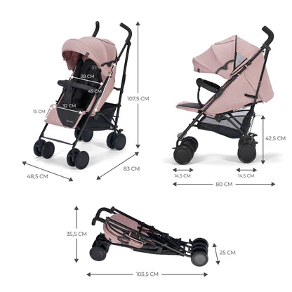 Kinderkraft Silla de Paseo SIESTA, Carrito paraguas, Posición tumbada, Plegable, hasta 22 kg