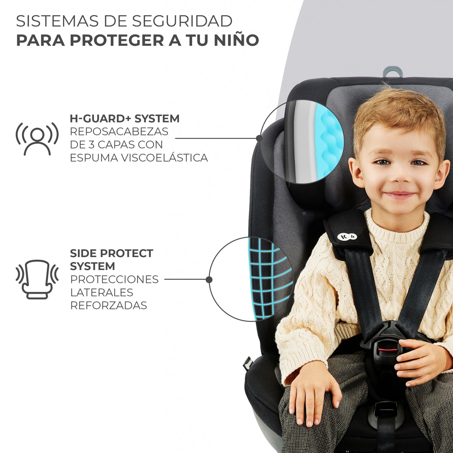 Kinderkraft XPEDITION 2 I-Size, Silla de coche, Isofix, Ajustable 5 posiciones, Giratoria 360º