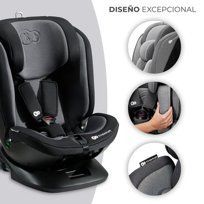 Kinderkraft XPEDITION 2 I-Size, Silla de coche, Isofix, Ajustable 5 posiciones, Giratoria 360º