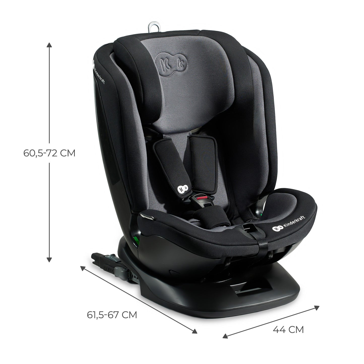 Kinderkraft XPEDITION 2 I-Size, Silla de coche, Isofix, Ajustable 5 posiciones, Giratoria 360º