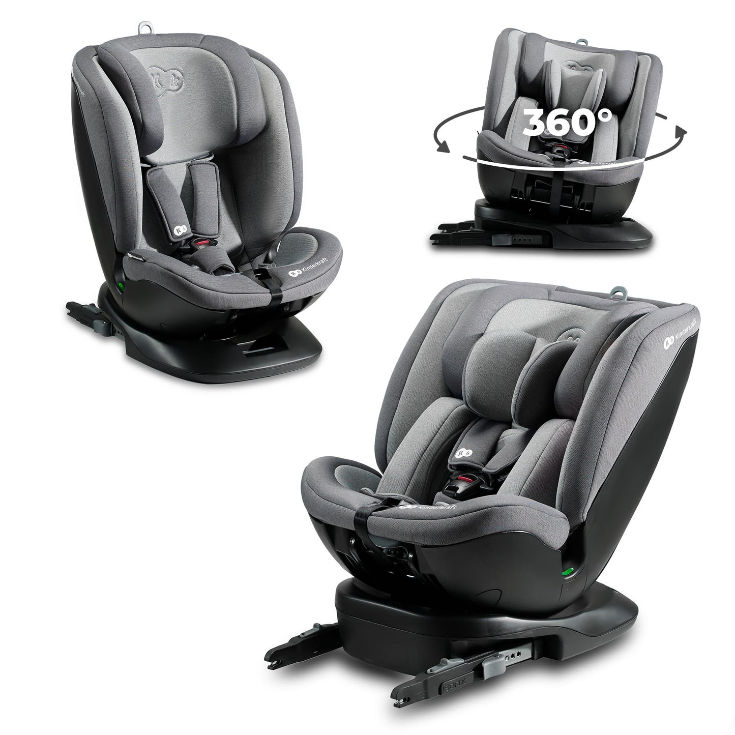 Kinderkraft XPEDITION 2 I-Size, Silla de coche, Isofix, Ajustable 5 posiciones, Giratoria 360º