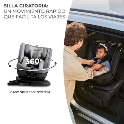 Kinderkraft XPEDITION 2 I-Size, Silla de coche, Isofix, Ajustable 5 posiciones, Giratoria 360º
