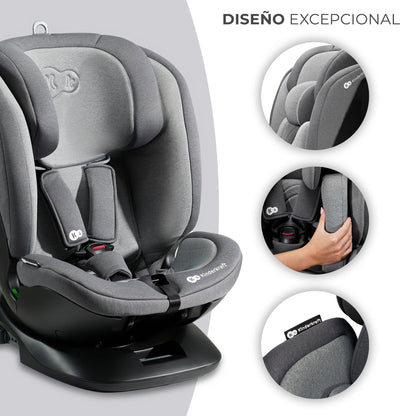 Kinderkraft XPEDITION 2 I-Size, Silla de coche, Isofix, Ajustable 5 posiciones, Giratoria 360º