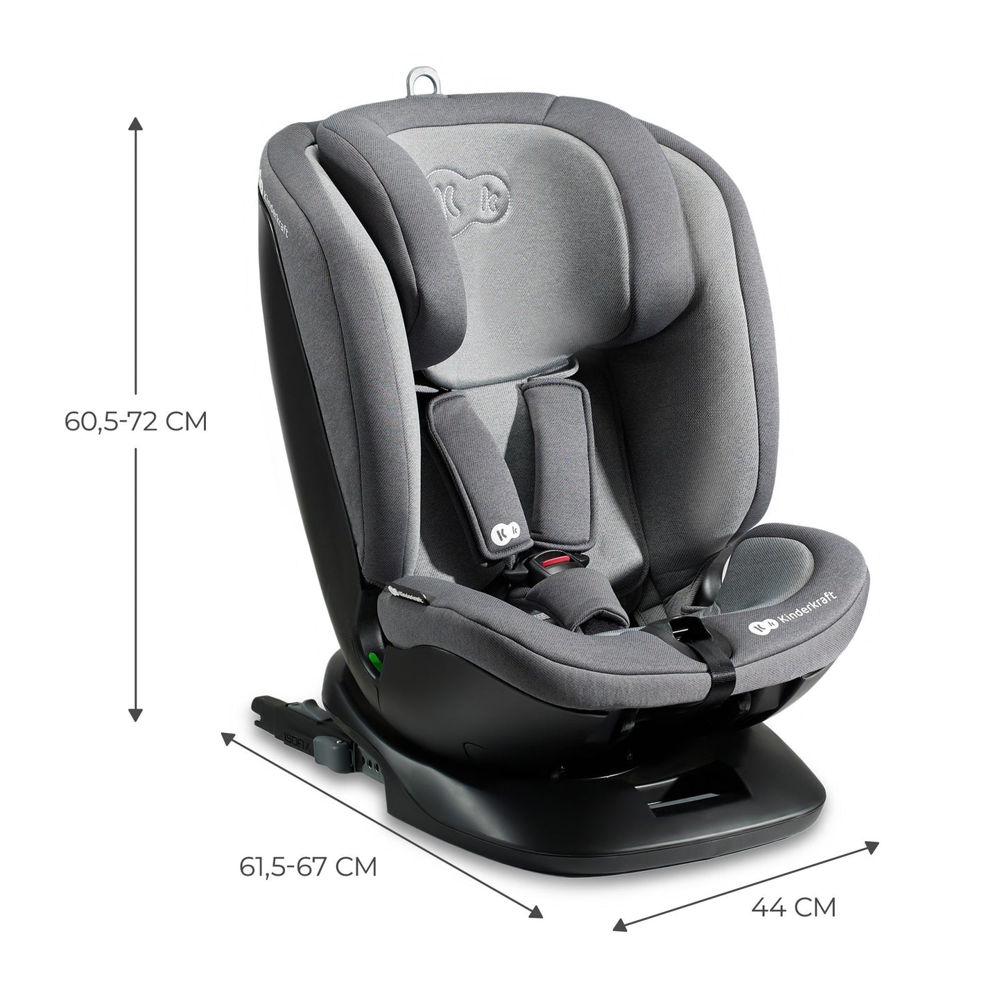 Kinderkraft XPEDITION 2 I-Size, Silla de coche, Isofix, Ajustable 5 posiciones, Giratoria 360º