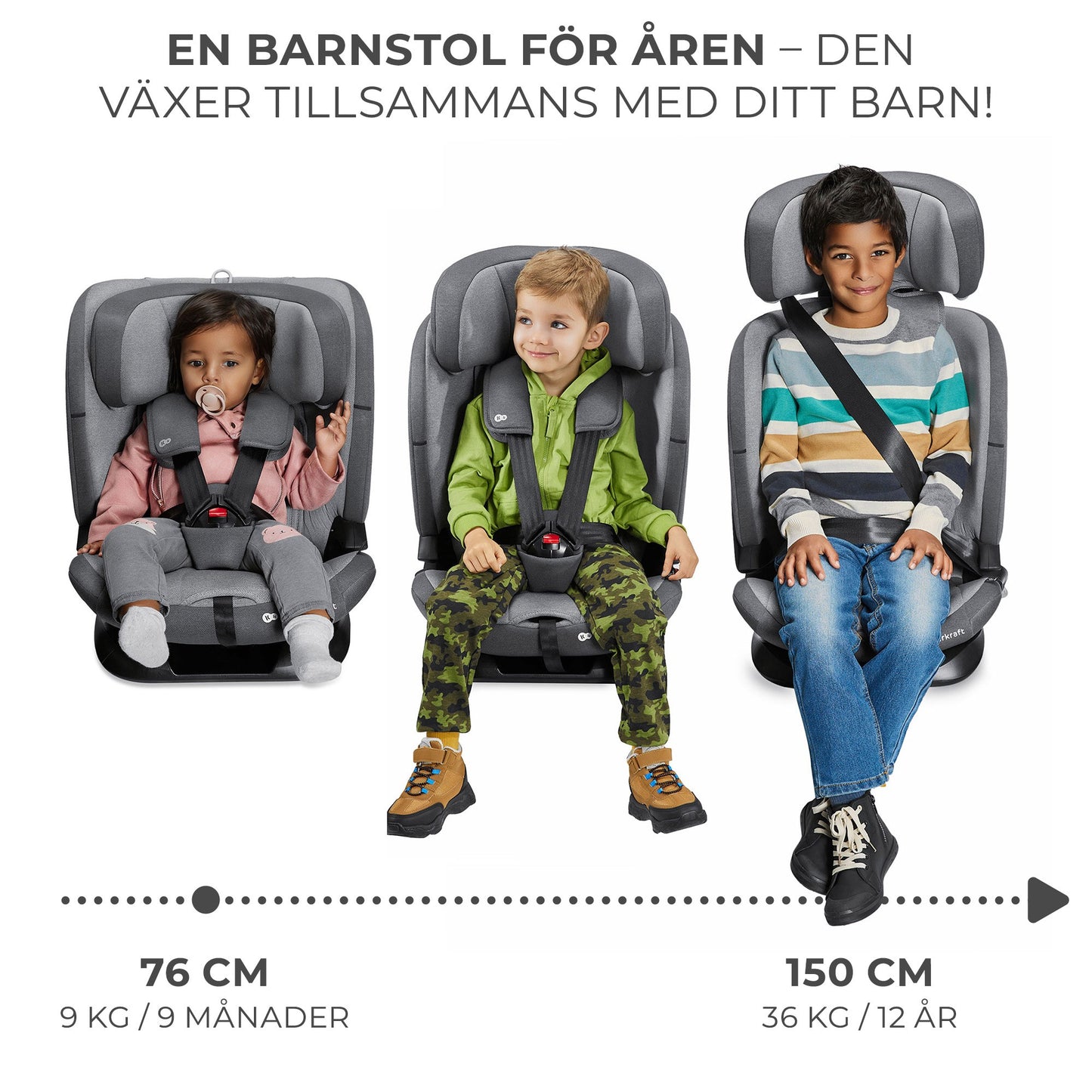 Silla de coche ONETO3 i-Size - Para niños de 76-150 cm de estatura (15 meses -12 años / 9-36 kg