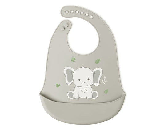 Babero Blandito de Silicona Elefante de Kiokids