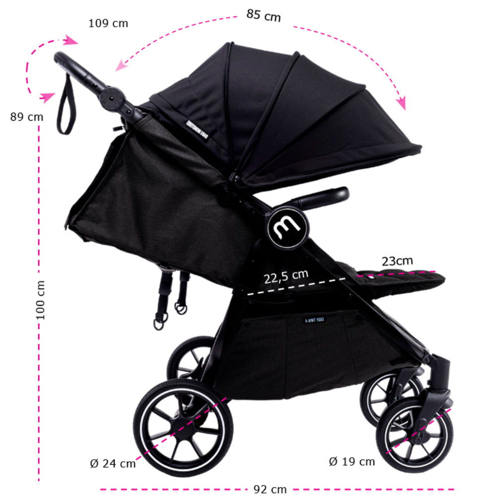Silla de paseo gemelar Easy Twin 4 de Baby Monster