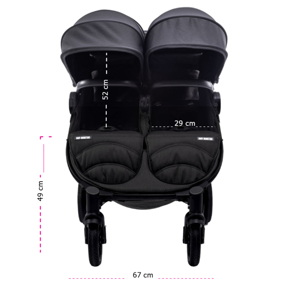 Silla de paseo gemelar Easy Twin 4 de Baby Monster