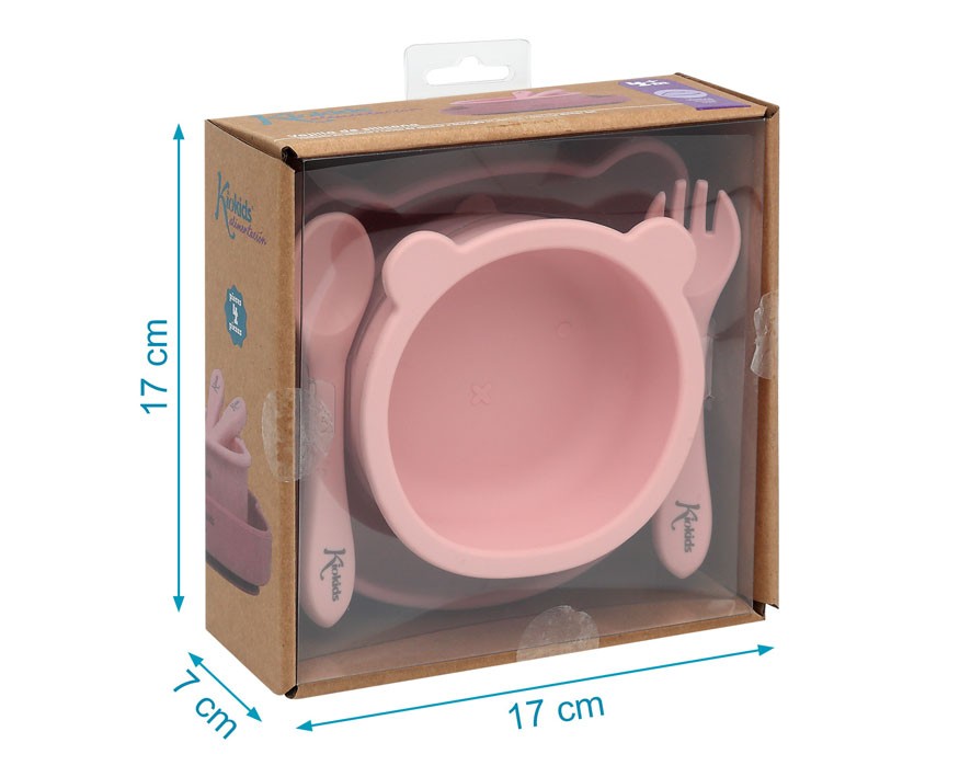 Set Vajilla Silicona con Ventosa de Kiokids