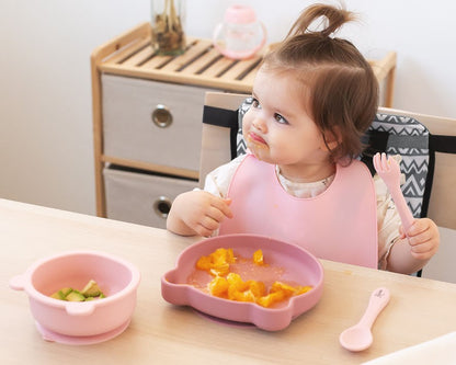 Set Vajilla Silicona con Ventosa de Kiokids