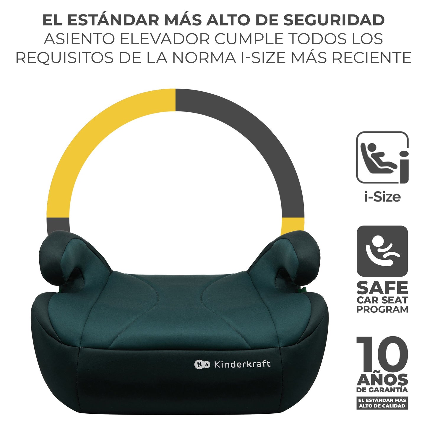 Kinderkraft I-BOOST Silla de auto I-Size 135-150cm asiento elevador de 9 a 12 años