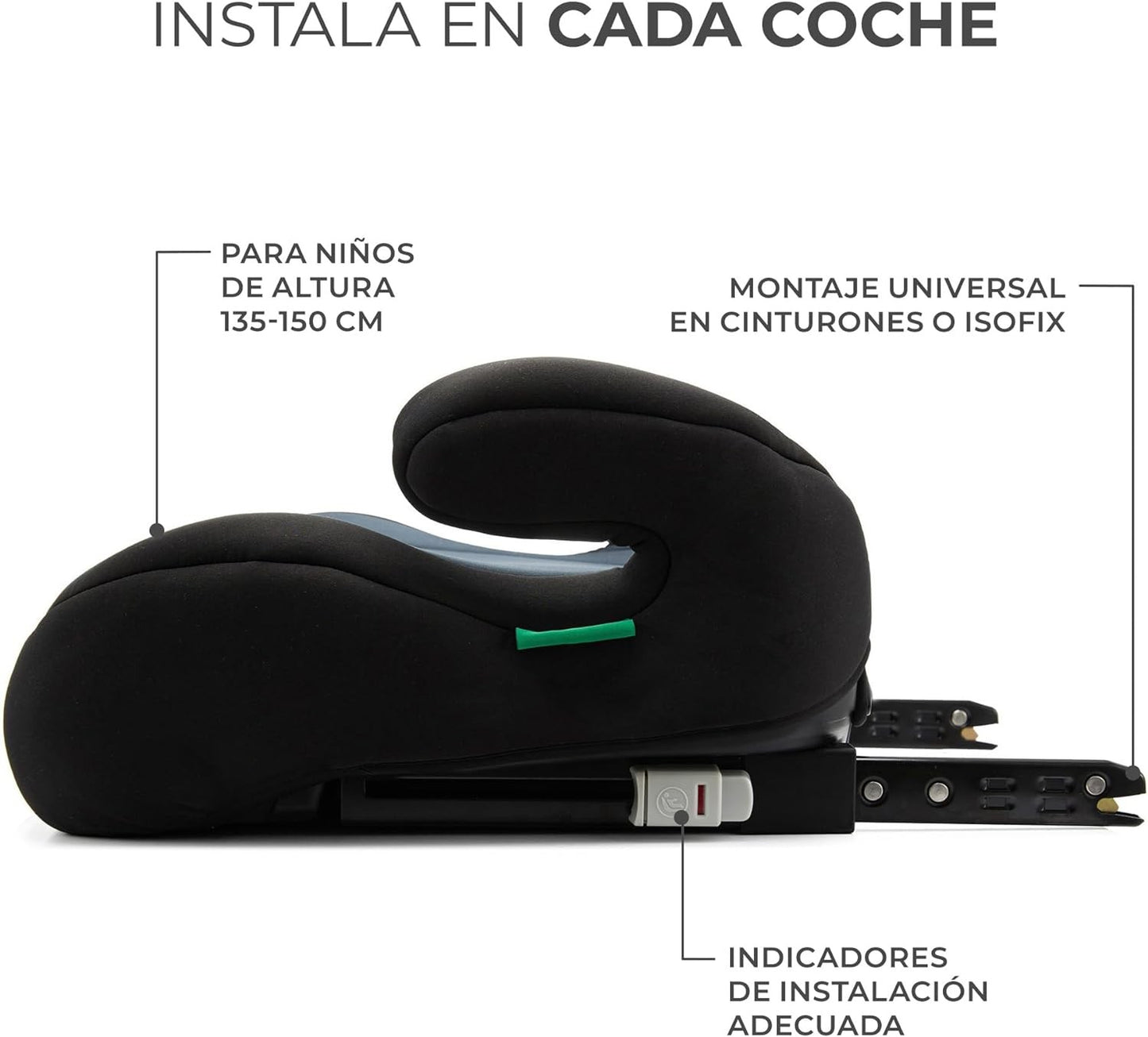 Kinderkraft I-BOOST Silla de auto I-Size 135-150cm asiento elevador de 9 a 12 años