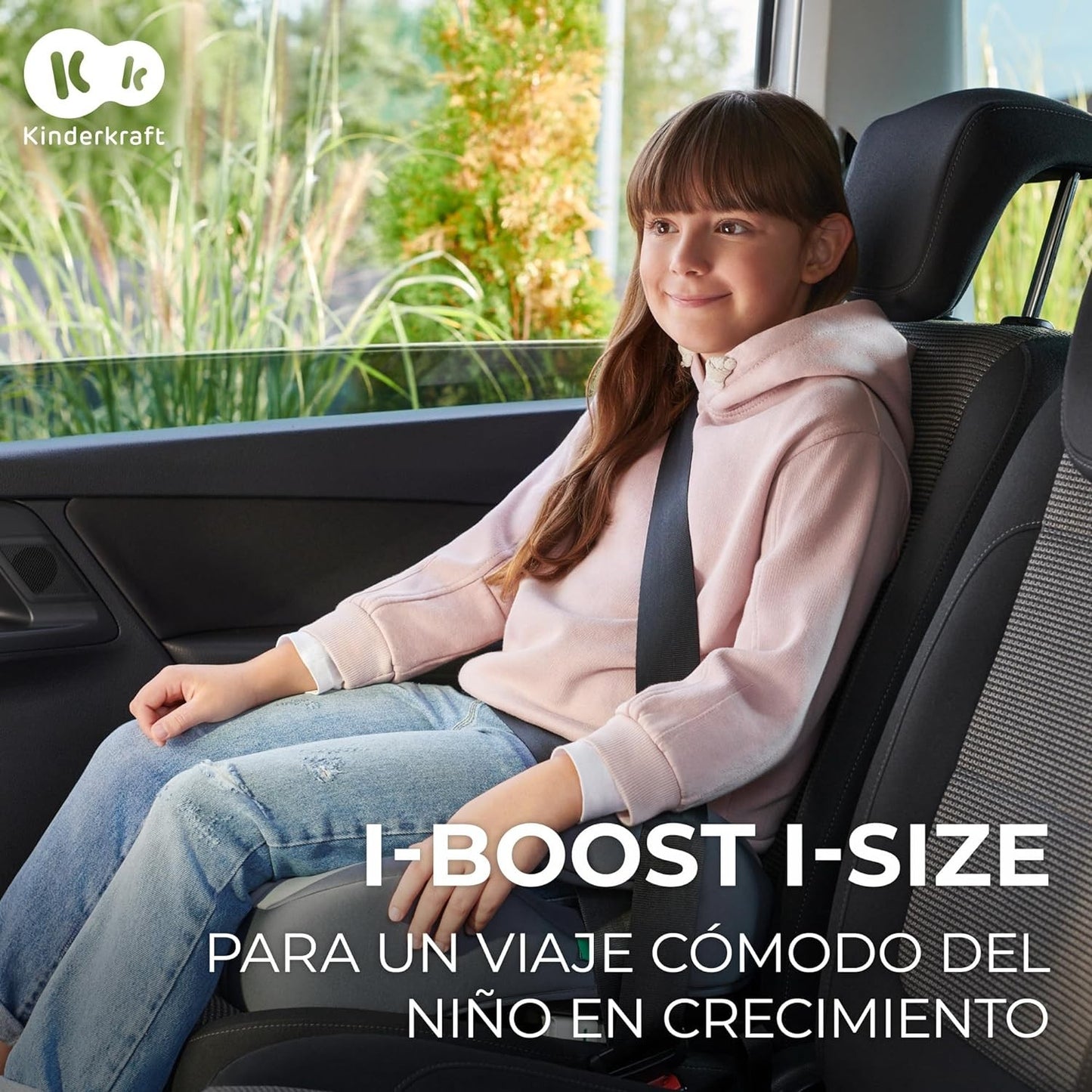 Kinderkraft I-BOOST Silla de auto I-Size 135-150cm asiento elevador de 9 a 12 años