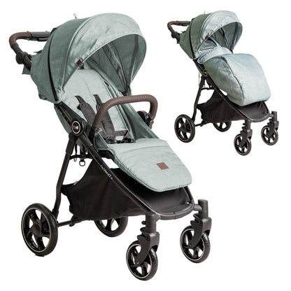 Niu – Silla de Paseo Cochecito de bebé VentT+ Capota XXL -Mosquitera y plástico de lluvia