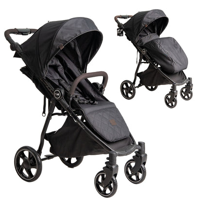 Niu – Silla de Paseo Cochecito de bebé VentT+ Capota XXL -Mosquitera y plástico de lluvia