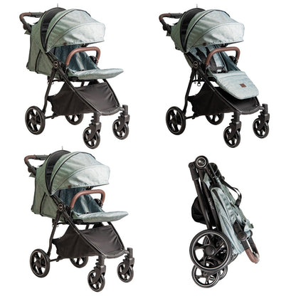 Niu – Silla de Paseo Cochecito de bebé VentT+ Capota XXL -Mosquitera y plástico de lluvia