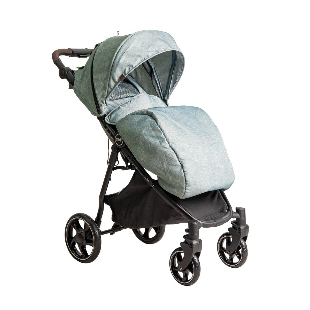 Niu – Silla de Paseo Cochecito de bebé VentT+ Capota XXL -Mosquitera y plástico de lluvia